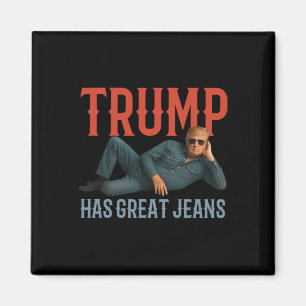Trump Har Stora Jeans Roligt Politiskt Meme Magnet
