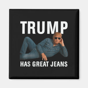 Trump har Underbar Jeans-funny grafik Tee Retro De Magnet