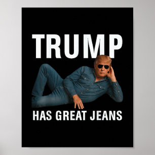 Trump har Underbar Jeans-funny grafik Tee Retro De Poster