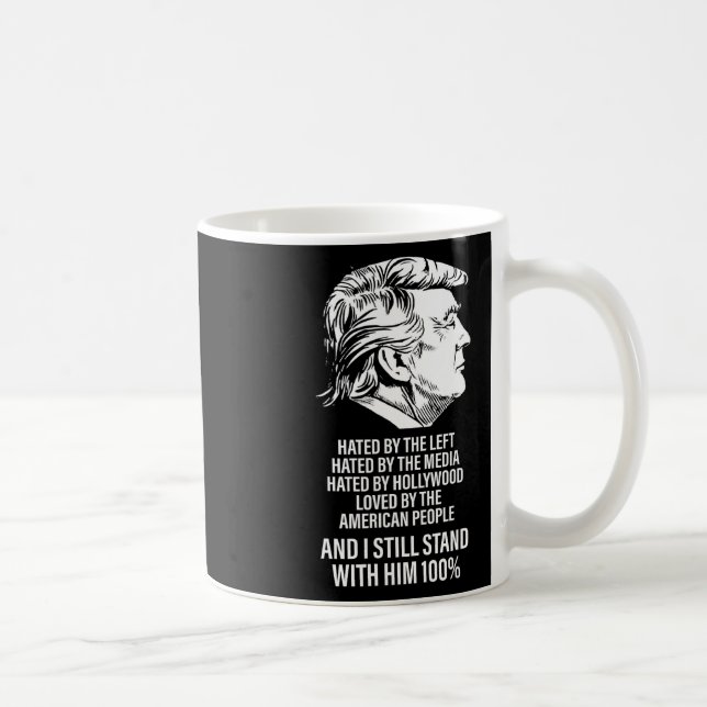 Trump hatad av vänstern hatad av media  kaffemugg (Höger)