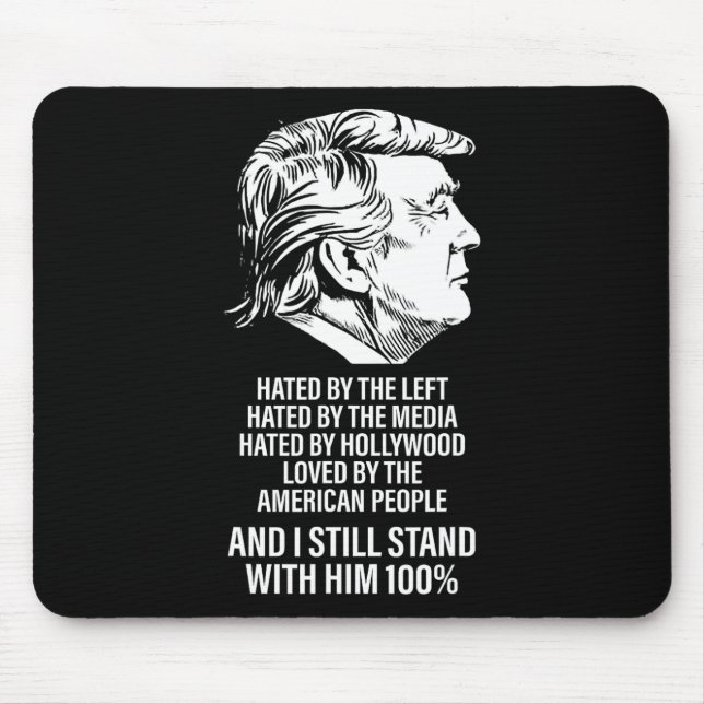 Trump hatad av vänstern hatad av media  musmatta (Framsidan)