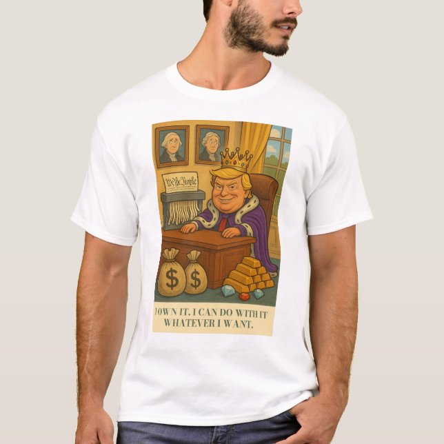 Trump hatar den amerikanska konstitutionen. t shirt (Framsida)