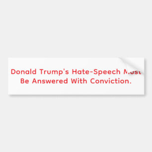 Trump Hate-Speech Fällande Dom Hankamer Artjunkhau Bildekal