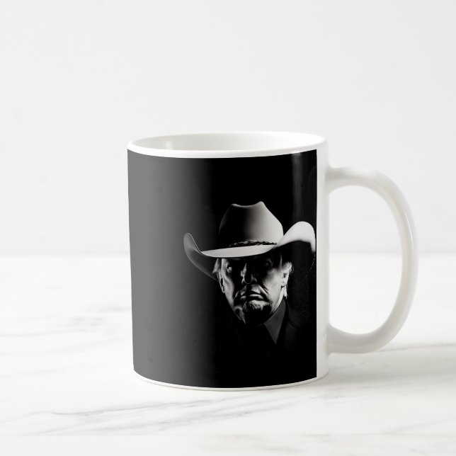 Trump Head Cowboy Usa 2024 Omröstningsresultat Us  Kaffemugg (Höger)