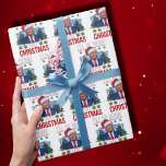 Trump hem | Trump jul | Spåra gift-omslutning Presentpapper<br><div class="desc">Lustigt Pappert att jag kommer hem till jul</div>