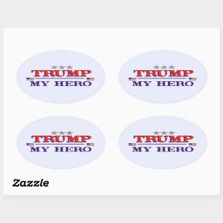 TRUMP Hero Oval Sticker Ovalt Klistermärke