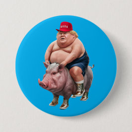 Trump Hog on Hog Button Knapp