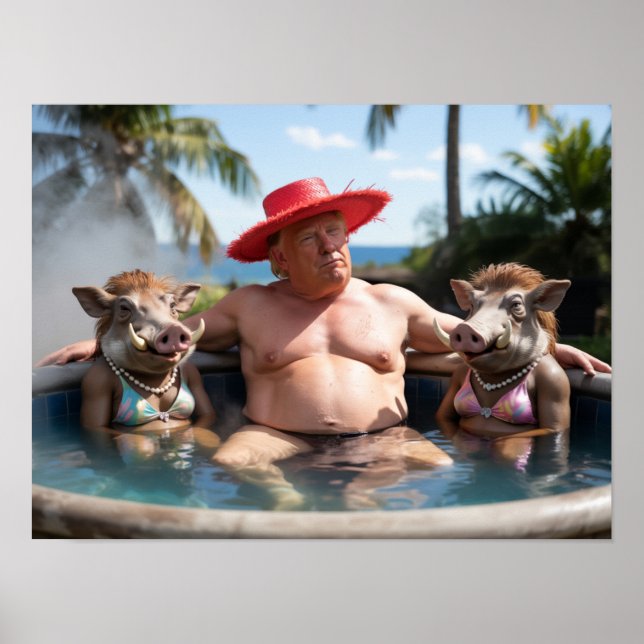 Trump Hot Tub Poster (Framsidan)