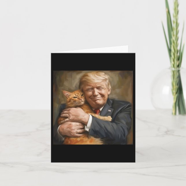 Trump Hugger An Orange Cat 2024 Kort (Framsida)