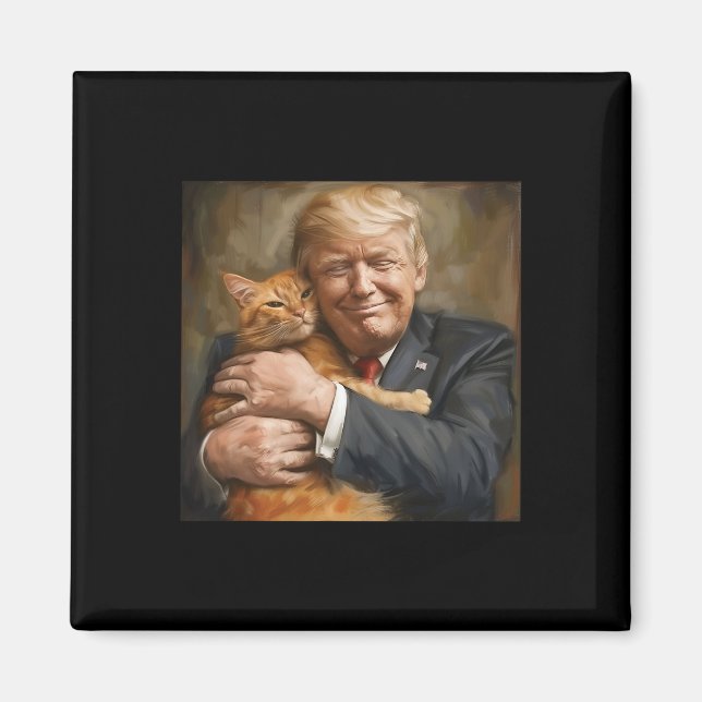 Trump Hugger An Orange Cat 2024 Magnet (Framsidan)