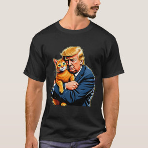 Trump Hugger Orange Cat Funny 2024 Valminne T Shirt