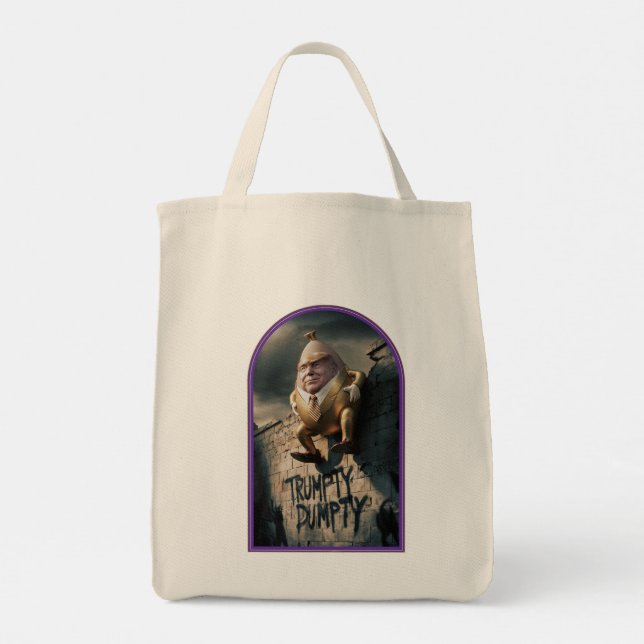 Trump Humpty Dumpty Tote Bag Tygkasse (Baksida)