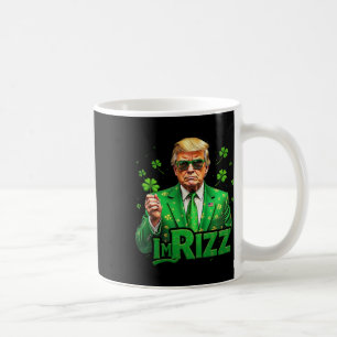 Trump I är Rizz St patricks day Lucky Shamrock Ire Kaffemugg