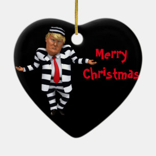 Trump i Bära av fängelser Julgransprydnad Keramik