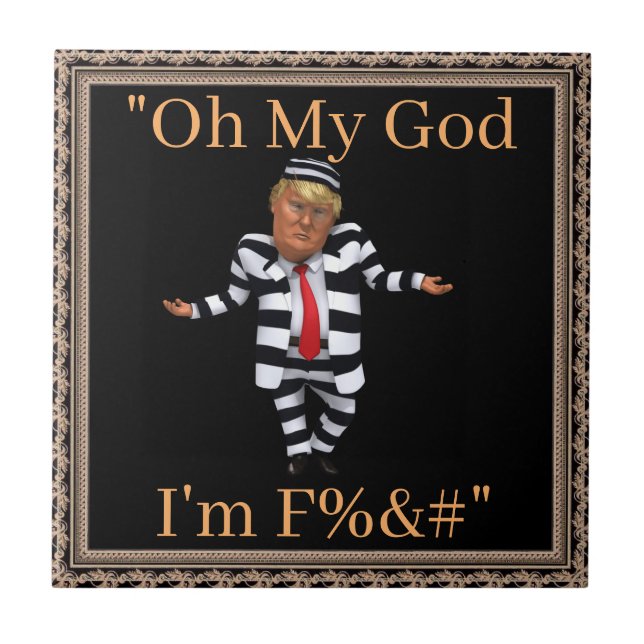 Trump i Ceramic Tile i fängelset Bära Kakelplatta (Framsidan)