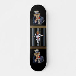 Trump i fängelse bär skateboard