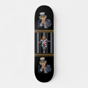 Trump i fängelse bär skateboard