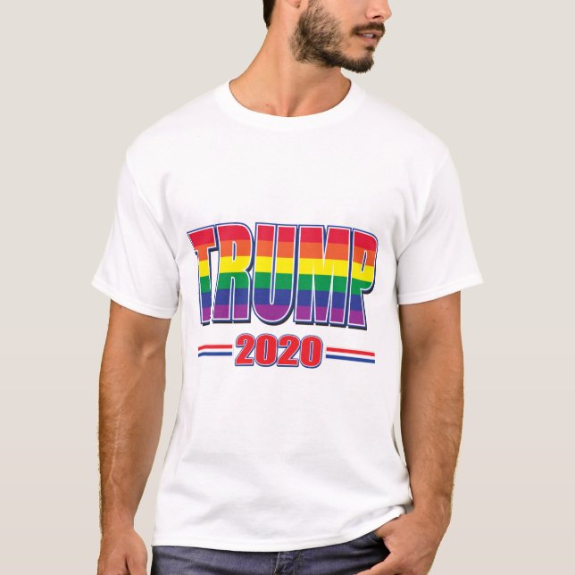 Trump i gay pride 2020 t shirt (Framsida)