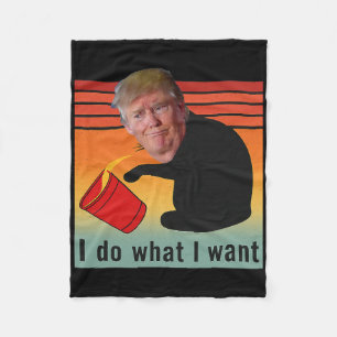 Trump I gör vad jag vill ha Lagrar Politi Fleecefilt