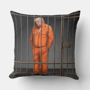Trump i Jail Dekorativ kudde 20 tum x 20 tum