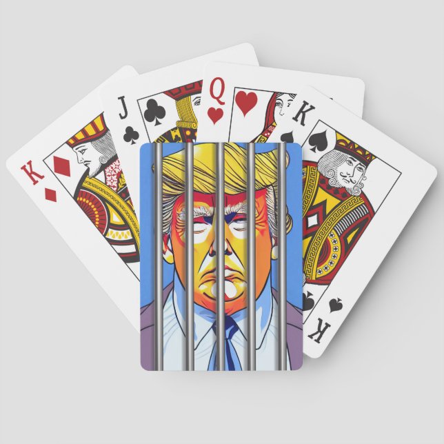 Trump i jail-spelkort casinokort (Baksidan)
