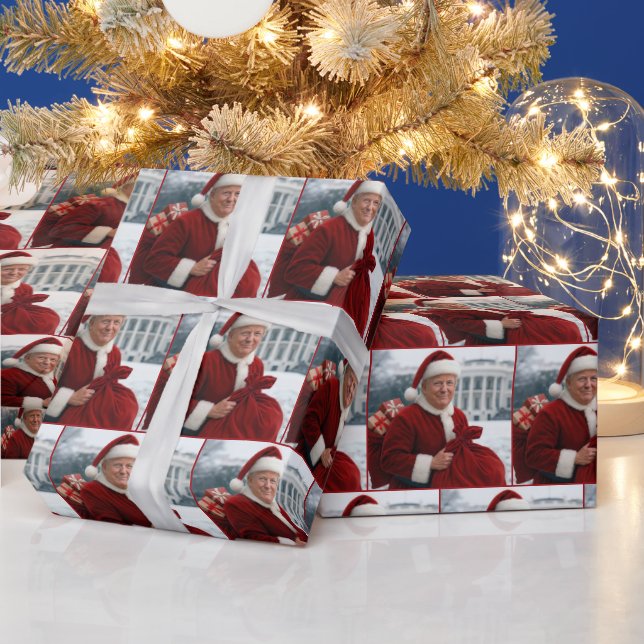 Trump i jultomten framför Vita huset Presentpapper (Helgdagar)
