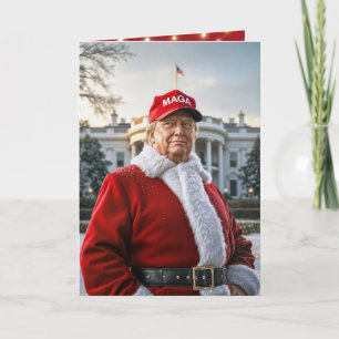 Trump i jultomten kort