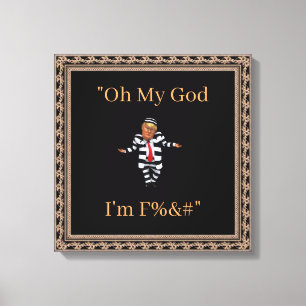 Trump i Kanvastrycket Bära i fängelset Canvastryck