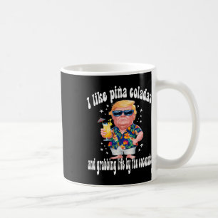 Trump I Kärlek Pina Coladas Funny Beach Party Kaffemugg