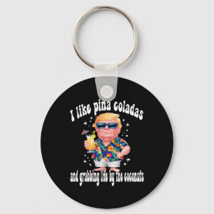 Trump I Kärlek Pina Coladas Funny Beach Party Nyckelring