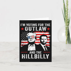 Trump i min röst för lagen och Hillbilly Trump Kort