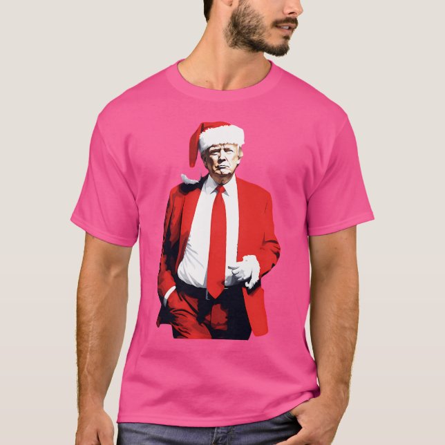 Trump i Red Suite som Santa T Shirt (Framsida)