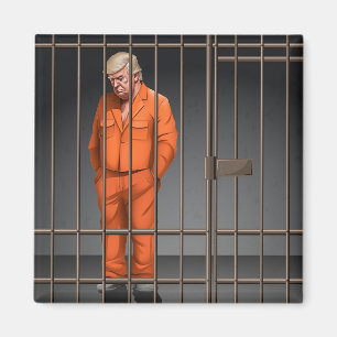 Trump i rektangulärt skuggor på 2 tum magnet