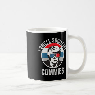 Trump I Smell Commies Politiskt humor Kaffemugg
