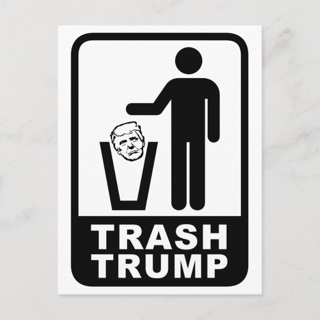 Trump i sopor vykort (Framsida)