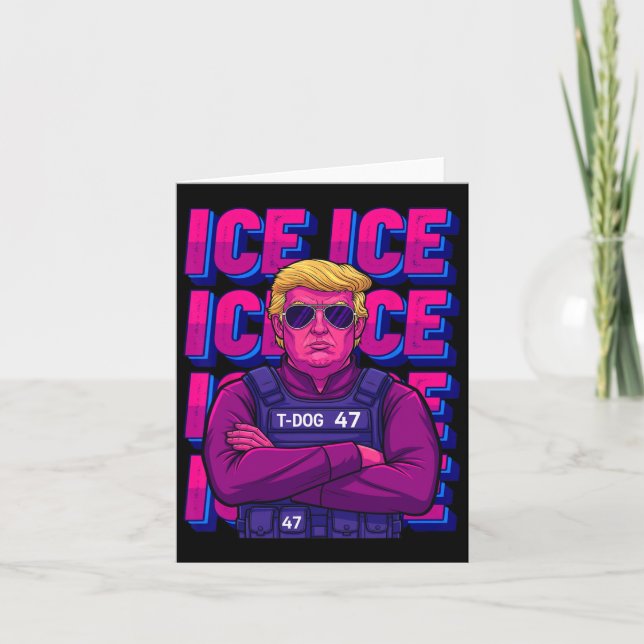 Trump Ice Agent Shirt Kort (Framsida)