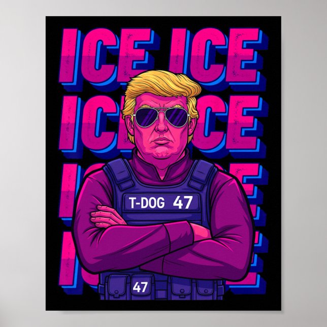 Trump Ice Agent Tröja Poster (Framsidan)