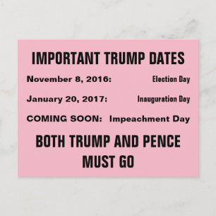 Trump Impeachment Day Resistance Vykort
