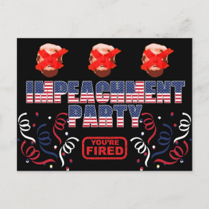 Trump Impeachment Party Inbjudan Vykort