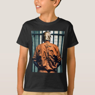 Trump in Jail Orange Jumpdress Hand Cuffed Guilty T Shirt
