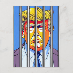Trump in Jail Post Card, Storlekt: Standard Postca Vykort