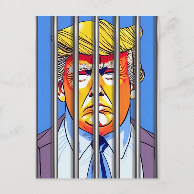 Trump in Jail Post Card, Storlekt: Standard Postca Vykort (Framsida)
