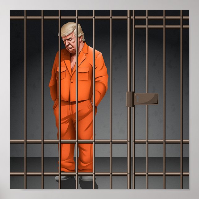 Trump in Jail Print, Value Poster Pappert (projekt (Framsidan)
