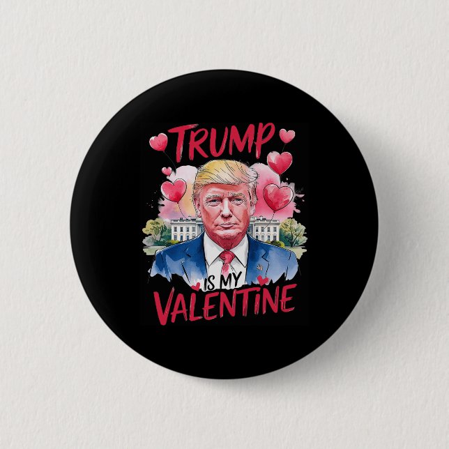 Trump in My Valentine Funny Valentine Day Pappa" Knapp (Framsida)