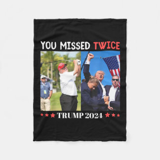 Trump Ination Attempt Trump 2024 du missade två gå Fleecefilt