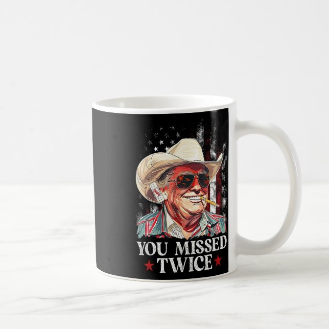 Trump Ination Attempt Trump 2024 du missade två gå Kaffemugg (Höger)