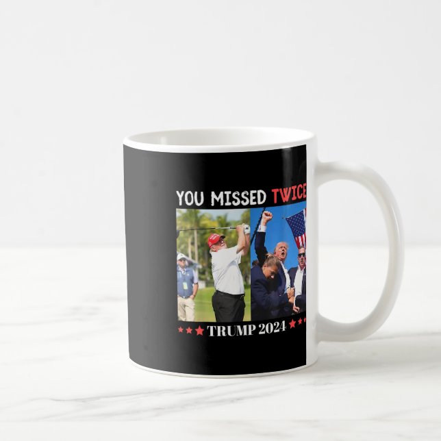 Trump Ination Attempt Trump 2024 du missade två gå Kaffemugg (Höger)