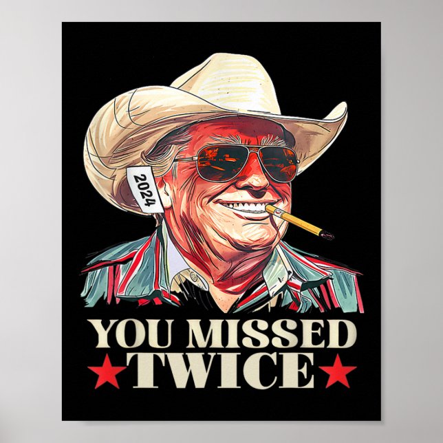Trump Ination Attempt Trump 2024 du missade två gå Poster (Framsidan)