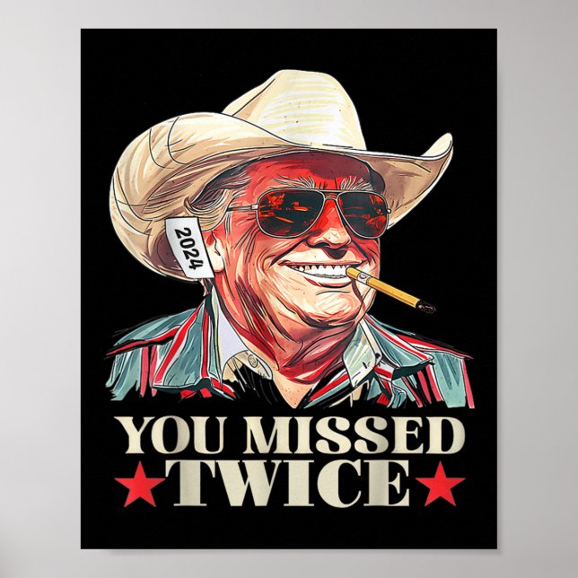 Trump Ination Attempt Trump 2024 du missade två gå Poster (Framsidan)