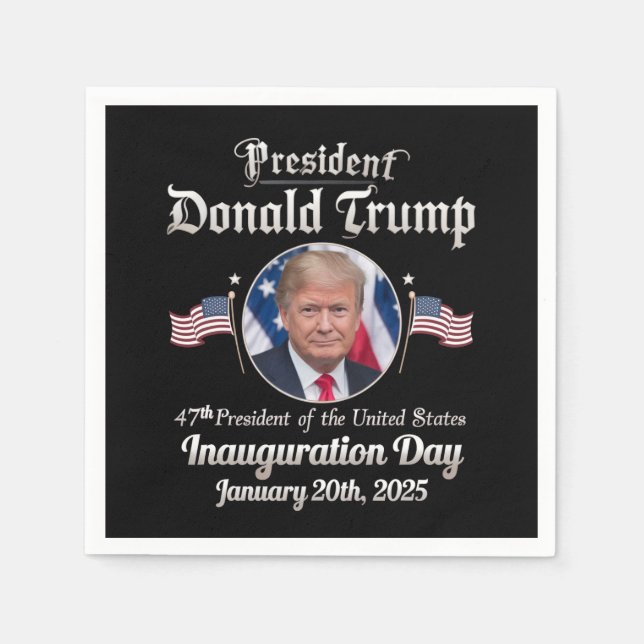 Trump Inauguration Day 2025 47:e USA:s president Pappersservett (Framsidan)